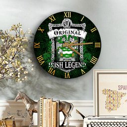 ScotsTee Shop Irish McCabe Coat of Arms Family Crest Ireland Wooden Wall Clock Original Irish Legend Wall Clocks