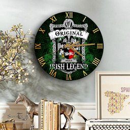 ScotsTee Shop Irish Neale Coat of Arms Family Crest Ireland Wooden Wall Clock Original Irish Legend Wall Clocks