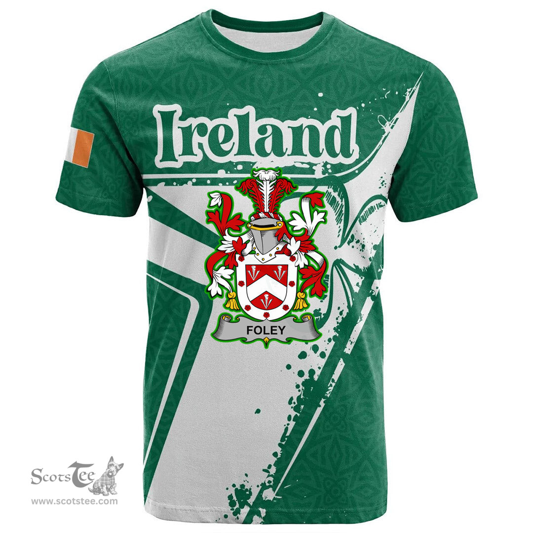 ScotsTee Shop Irish Dixon Coat of Arms Irish Celtic Shamrock T Shirt Add Your Text Personalized T Shirt