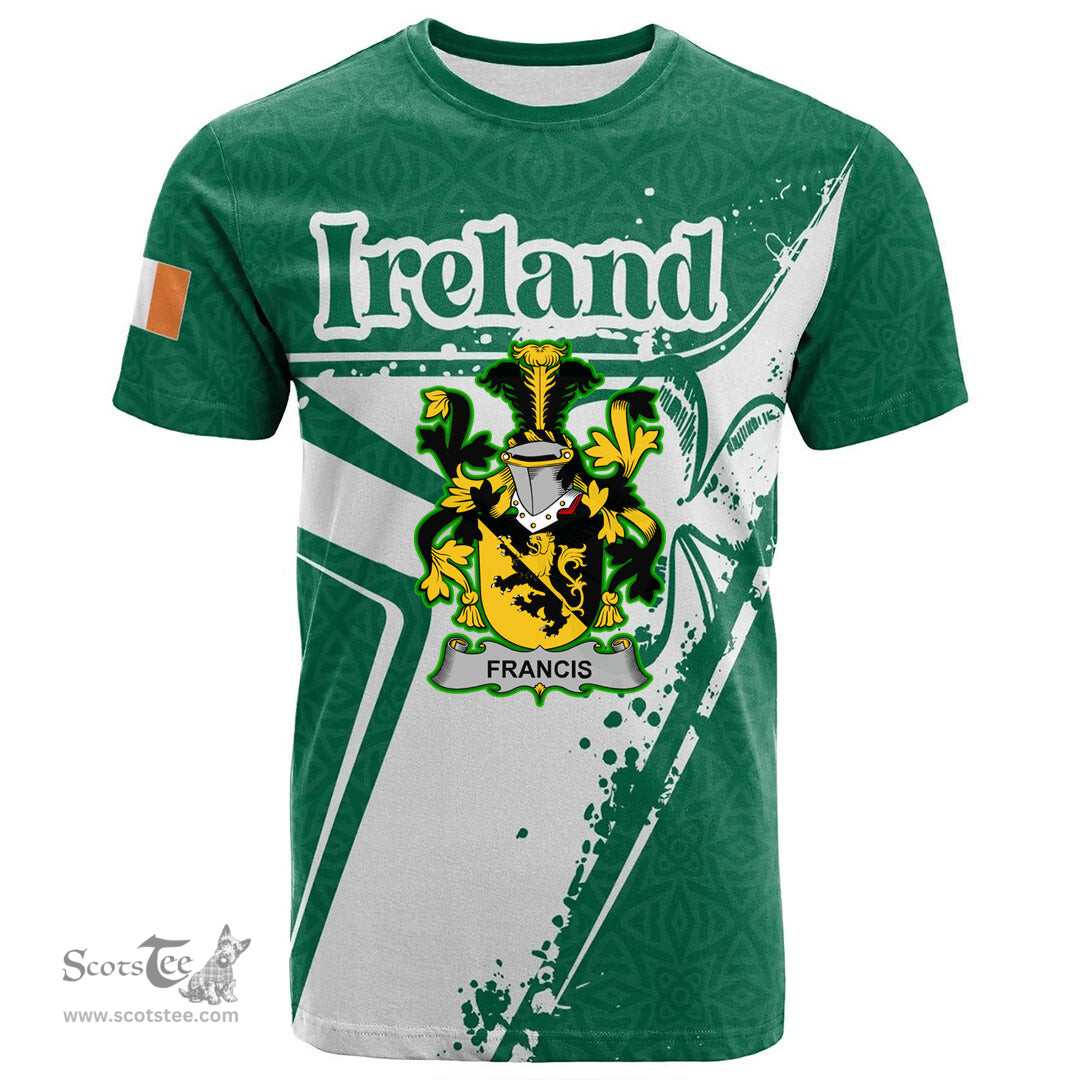 ScotsTee Shop Irish Donovan or O Donovan Coat of Arms Irish Celtic Shamrock T Shirt Add Your Text Personalized T Shirt
