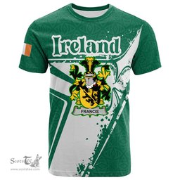 ScotsTee Shop Irish Donovan or O Donovan Coat of Arms Irish Celtic Shamrock T Shirt Add Your Text Personalized T Shirt