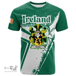 ScotsTee Shop Irish Esmonde Coat of Arms Irish Celtic Shamrock T Shirt Add Your Text Personalized T Shirt