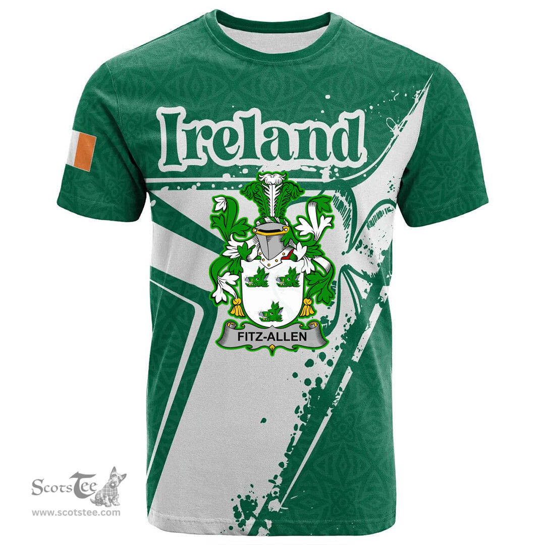 ScotsTee Shop Irish House of BLAKE Coat of Arms Irish Celtic Shamrock T Shirt Add Your Text Personalized T Shirt