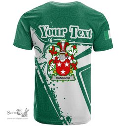 ScotsTee Shop Irish Hansard Coat of Arms Irish Celtic Shamrock T Shirt Add Your Text Personalized T Shirt