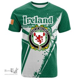 ScotsTee Shop Irish Halie or O Halie Coat of Arms Irish Celtic Shamrock T Shirt Add Your Text Personalized T Shirt