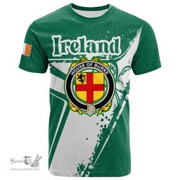 ScotsTee Shop Irish Goulding or O Goillin Coat of Arms Irish Celtic Shamrock T Shirt Add Your Text Personalized T Shirt