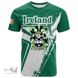 ScotsTee Shop Irish House of HACKETT Coat of Arms Irish Celtic Shamrock T Shirt Add Your Text Personalized T Shirt