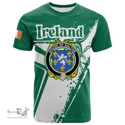 ScotsTee Shop Irish Gray Coat of Arms Irish Celtic Shamrock T Shirt Add Your Text Personalized T Shirt