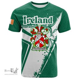 ScotsTee Shop Irish House of JOYCE Coat of Arms Irish Celtic Shamrock T Shirt Add Your Text Personalized T Shirt