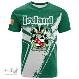 ScotsTee Shop Irish Fitz Harris Coat of Arms Irish Celtic Shamrock T Shirt Add Your Text Personalized T Shirt