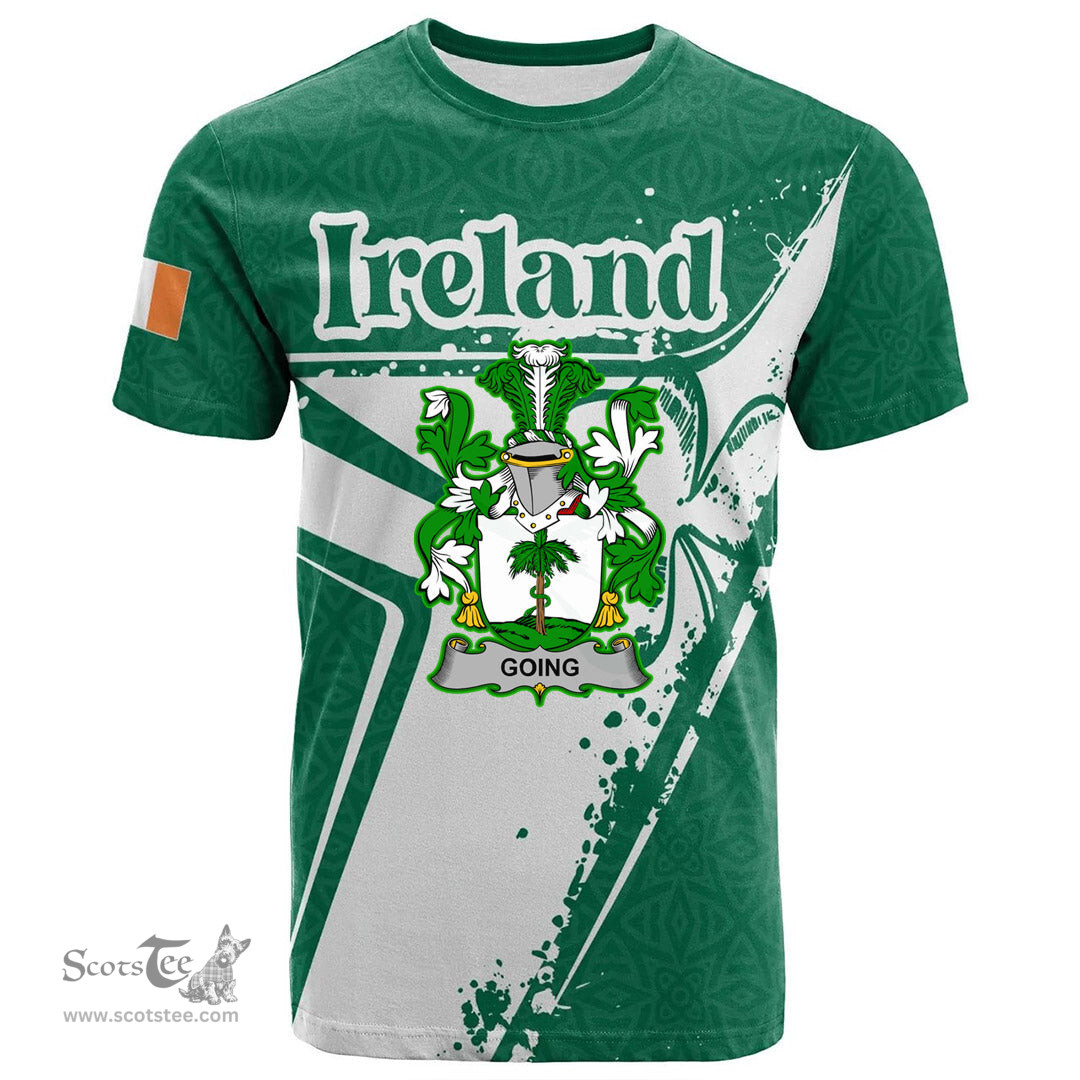 ScotsTee Shop Irish Fallon or O Fallon Coat of Arms Irish Celtic Shamrock T Shirt Add Your Text Personalized T Shirt