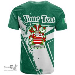ScotsTee Shop Irish Fuller Coat of Arms Irish Celtic Shamrock T Shirt Add Your Text Personalized T Shirt