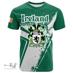 ScotsTee Shop Irish Fitz Edmonds Coat of Arms Irish Celtic Shamrock T Shirt Add Your Text Personalized T Shirt