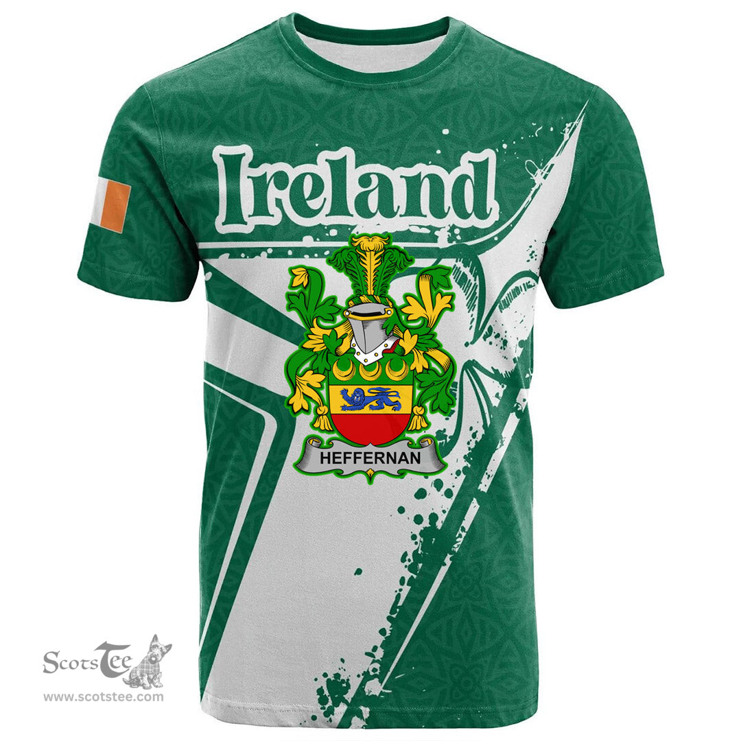 ScotsTee Shop Irish Gardiner Coat of Arms Irish Celtic Shamrock T Shirt Add Your Text Personalized T Shirt
