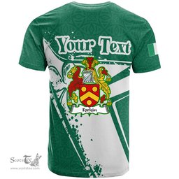 ScotsTee Shop Irish Forkin Coat of Arms Irish Celtic Shamrock T Shirt Add Your Text Personalized T Shirt