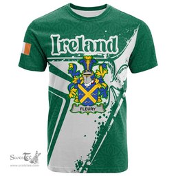 ScotsTee Shop Irish House of MACBRADY Coat of Arms Irish Celtic Shamrock T Shirt Add Your Text Personalized T Shirt