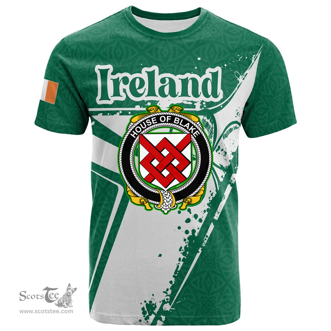 ScotsTee Shop Irish Gough Coat of Arms Irish Celtic Shamrock T Shirt Add Your Text Personalized T Shirt