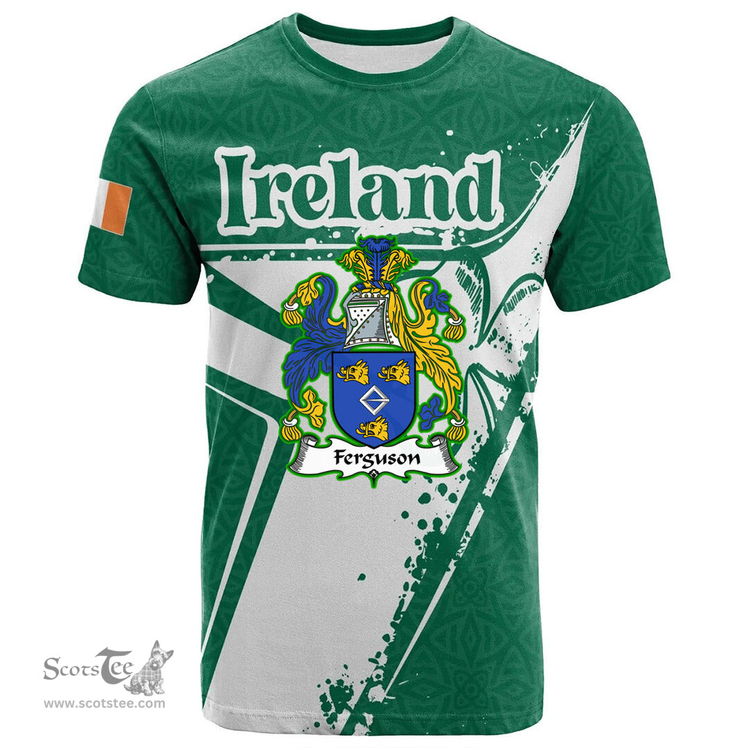 ScotsTee Shop Irish Holywood Coat of Arms Irish Celtic Shamrock T Shirt Add Your Text Personalized T Shirt
