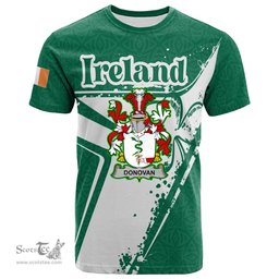 ScotsTee Shop Irish Hanna or O Hanna Coat of Arms Irish Celtic Shamrock T Shirt Add Your Text Personalized T Shirt