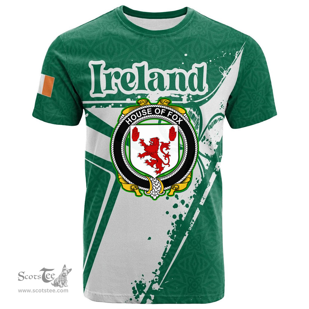 ScotsTee Shop Irish Grymes Coat of Arms Irish Celtic Shamrock T Shirt Add Your Text Personalized T Shirt