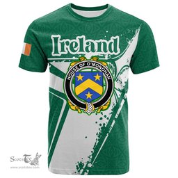 ScotsTee Shop Irish House of O MONOHAN Coat of Arms Irish Celtic Shamrock T Shirt Add Your Text Personalized T Shirt