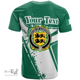 ScotsTee Shop Irish House of O ROURKE Coat of Arms Irish Celtic Shamrock T Shirt Add Your Text Personalized T Shirt