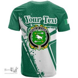 ScotsTee Shop Irish House of O HANLY Coat of Arms Irish Celtic Shamrock T Shirt Add Your Text Personalized T Shirt