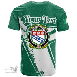 ScotsTee Shop Irish House of O PHELAN Coat of Arms Irish Celtic Shamrock T Shirt Add Your Text Personalized T Shirt