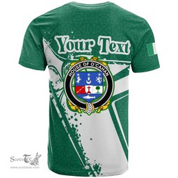 ScotsTee Shop Irish House of O CAHAN KEANE Coat of Arms Irish Celtic Shamrock T Shirt Add Your Text Personalized T Shirt