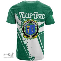ScotsTee Shop Irish House of O MOLONY Coat of Arms Irish Celtic Shamrock T Shirt Add Your Text Personalized T Shirt
