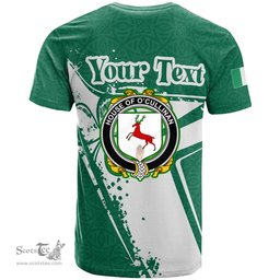 ScotsTee Shop Irish House of O CULLINAN Coat of Arms Irish Celtic Shamrock T Shirt Add Your Text Personalized T Shirt