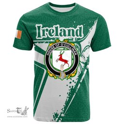 ScotsTee Shop Irish House of O CULLINAN Coat of Arms Irish Celtic Shamrock T Shirt Add Your Text Personalized T Shirt
