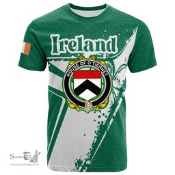 ScotsTee Shop Irish House of O TIERNEY Coat of Arms Irish Celtic Shamrock T Shirt Add Your Text Personalized T Shirt