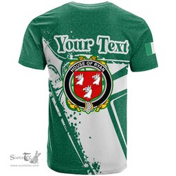 ScotsTee Shop Irish House of RYAN O Mulrian Coat of Arms Irish Celtic Shamrock T Shirt Add Your Text Personalized T Shirt