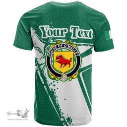 ScotsTee Shop Irish House of O MALLEY Coat of Arms Irish Celtic Shamrock T Shirt Add Your Text Personalized T Shirt