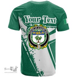 ScotsTee Shop Irish House of O DOWLING Coat of Arms Irish Celtic Shamrock T Shirt Add Your Text Personalized T Shirt