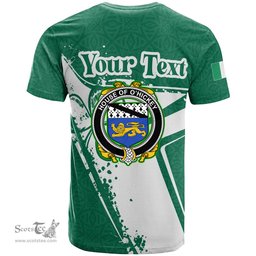 ScotsTee Shop Irish House of O HICKEY Coat of Arms Irish Celtic Shamrock T Shirt Add Your Text Personalized T Shirt