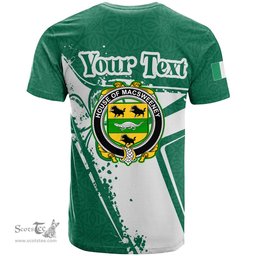 ScotsTee Shop Irish House of MACSWEENEY Coat of Arms Irish Celtic Shamrock T Shirt Add Your Text Personalized T Shirt