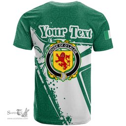 ScotsTee Shop Irish House of O LALOR Coat of Arms Irish Celtic Shamrock T Shirt Add Your Text Personalized T Shirt