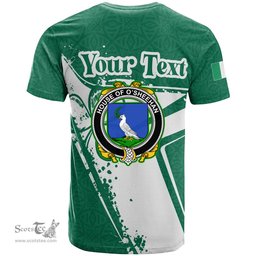 ScotsTee Shop Irish House of O SHEEHAN Coat of Arms Irish Celtic Shamrock T Shirt Add Your Text Personalized T Shirt
