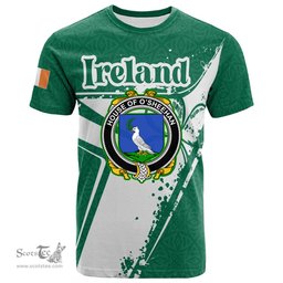 ScotsTee Shop Irish House of O SHEEHAN Coat of Arms Irish Celtic Shamrock T Shirt Add Your Text Personalized T Shirt