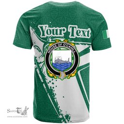 ScotsTee Shop Irish House of O CAHILL Coat of Arms Irish Celtic Shamrock T Shirt Add Your Text Personalized T Shirt