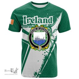 ScotsTee Shop Irish House of O CAHILL Coat of Arms Irish Celtic Shamrock T Shirt Add Your Text Personalized T Shirt