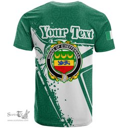 ScotsTee Shop Irish House of O HEFFERNAN Coat of Arms Irish Celtic Shamrock T Shirt Add Your Text Personalized T Shirt