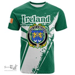 ScotsTee Shop Irish House of O MEAGHER Coat of Arms Irish Celtic Shamrock T Shirt Add Your Text Personalized T Shirt