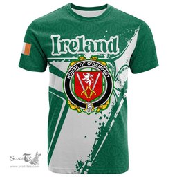 ScotsTee Shop Irish House of O DEMPSEY Coat of Arms Irish Celtic Shamrock T Shirt Add Your Text Personalized T Shirt