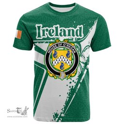 ScotsTee Shop Irish House of O REGAN Coat of Arms Irish Celtic Shamrock T Shirt Add Your Text Personalized T Shirt