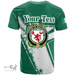 ScotsTee Shop Irish House of MACKEOGH Coat of Arms Irish Celtic Shamrock T Shirt Add Your Text Personalized T Shirt