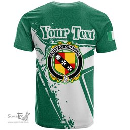 ScotsTee Shop Irish House of O HANNON Coat of Arms Irish Celtic Shamrock T Shirt Add Your Text Personalized T Shirt