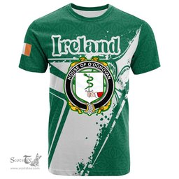 ScotsTee Shop Irish House of O DONOVAN Coat of Arms Irish Celtic Shamrock T Shirt Add Your Text Personalized T Shirt
